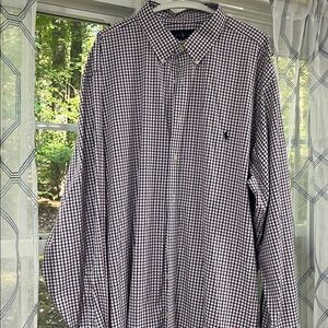 Ralph Lauren Plaid Performance Shirt in Blue and Purple
